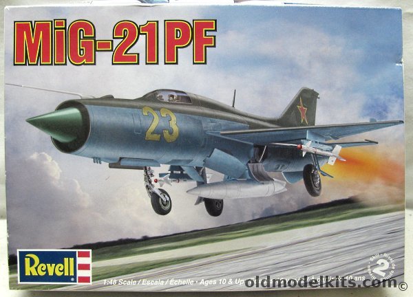 Revell 1/48 Mig-21PF FishbedD - USSR 'Yellow 23' 1964 / Indian Air Force No. 8 Squadron, 85-5482 plastic model kit